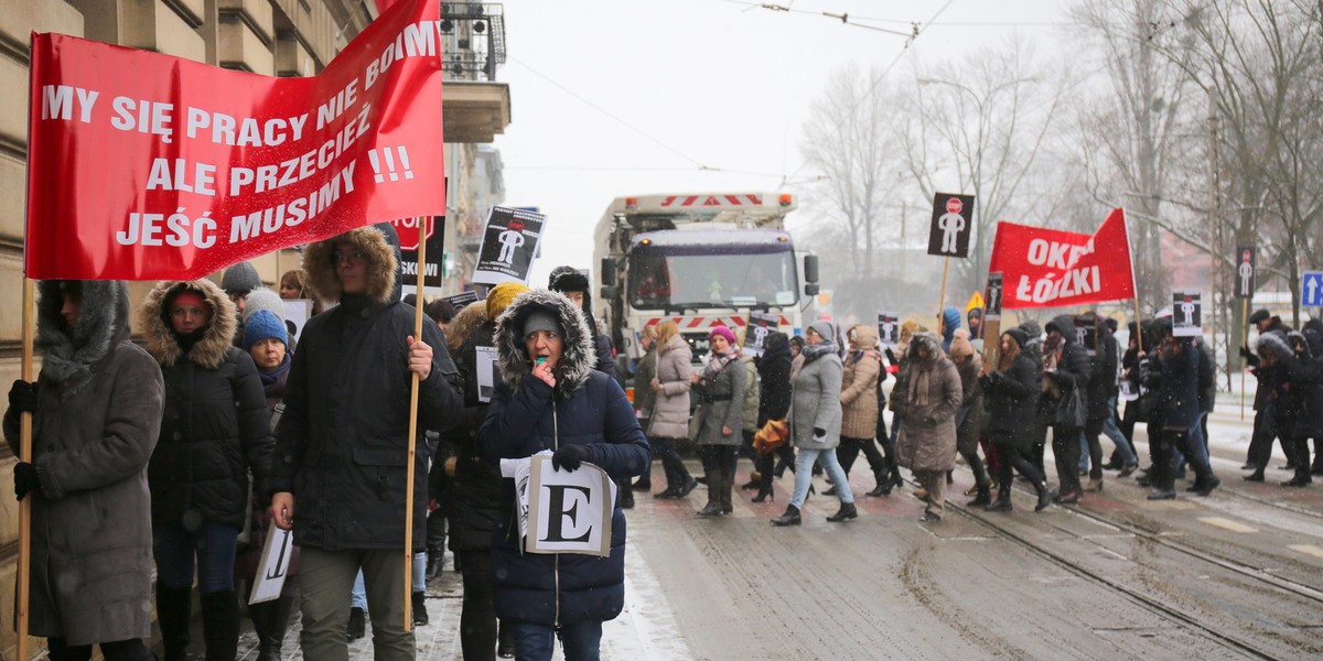 Protest pracowników administracyjnych prokuratury 