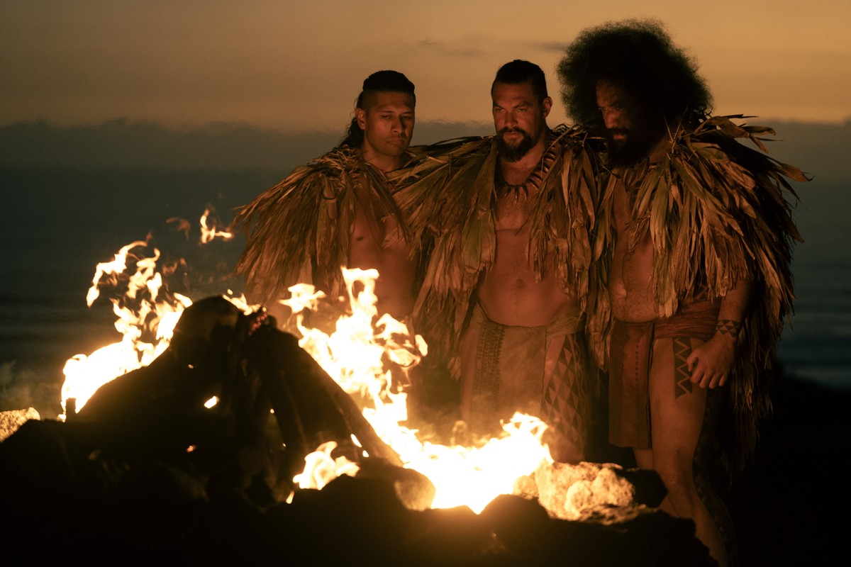 Te Kohe Tuhaka, Jason Momoa i Siua Ikale'o w serialu "Wódz wojownik"