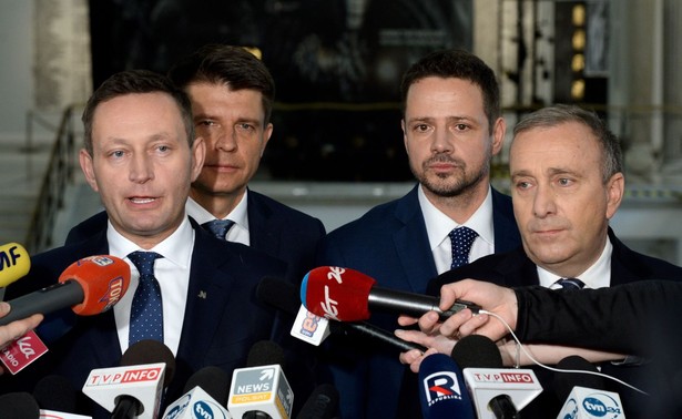 Grzegorz Schetyna, Ryszard Petru, Rafał Trzaskowski i Paweł Rabiej