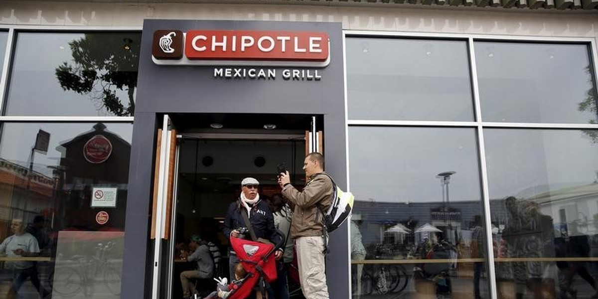 The entrance to a Chipotle Mexican Grill in San Francisco.