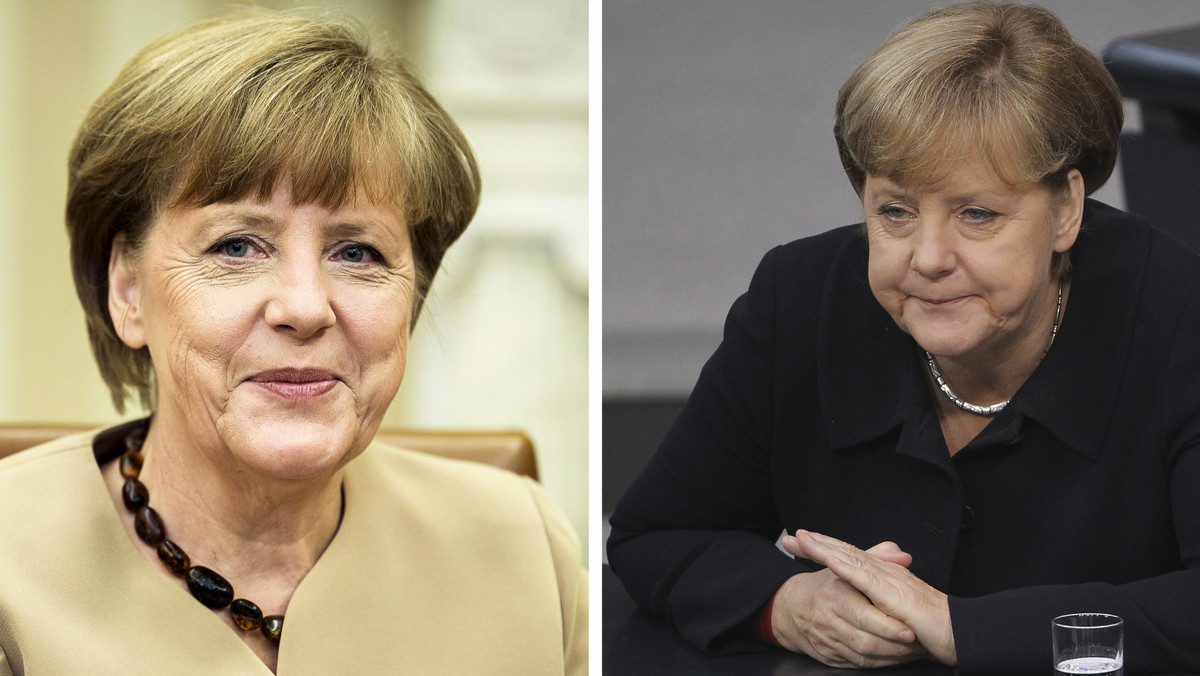 Angela Merkel po i przed zastosowaniem diety 