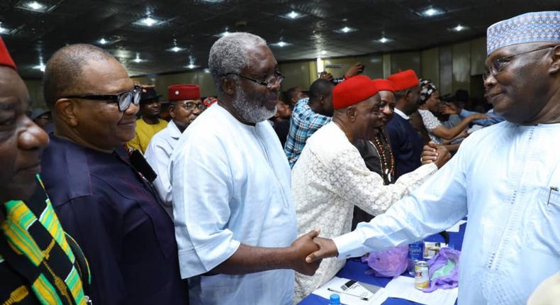 Atiku  in a meeting with Ohanaeze Ndigbo leaders