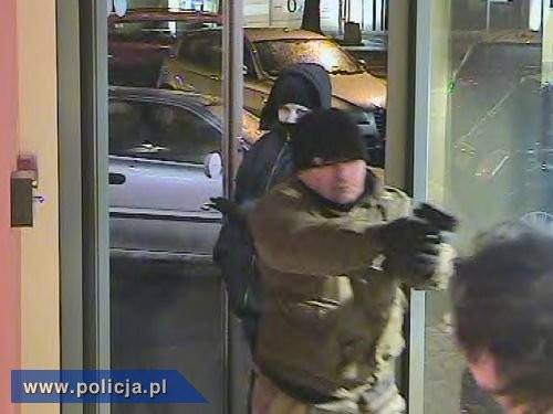 Napad na bank w Krakowie, policja.pl