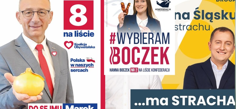 Wybory 2023. Boczek z cebulą, młynek na problemy i strach na Śląsku. O co chodzi? O nazwiska kandydatów