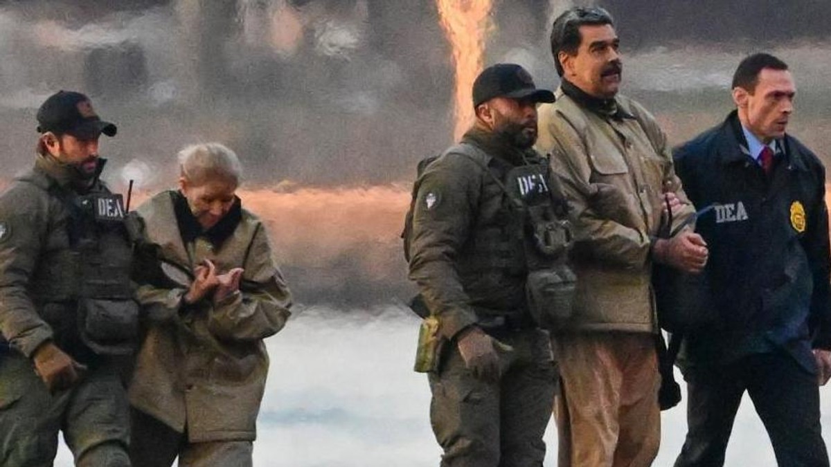 Nikolas Maduro i njegova supruga Silija Flores u pratnji naoružanih američkih pripadnika snaga bezbednosti | Foto: EPA