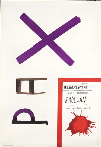 Henryk Tomaszewski, Król Jan według Shakespeare’a, plakat teatralny, 1970