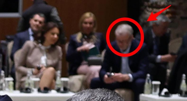 Roman Abramovich was seen seated at the back of the room where the Russian and Ukrainian delegates met.