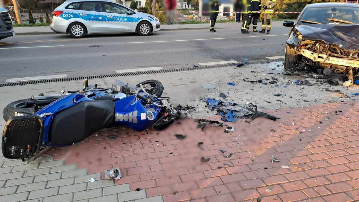 Wypadek z udziałem motocykla. Zginął 44-letni policjant