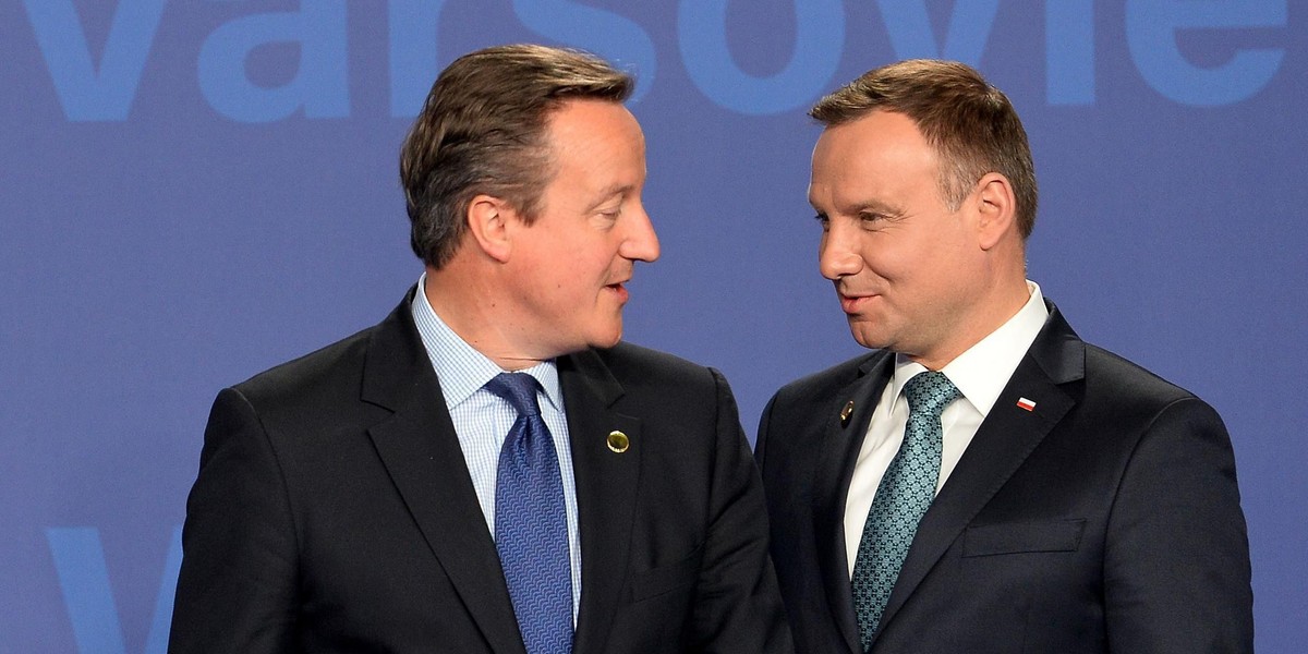 Andrzej Duda i David Cameron