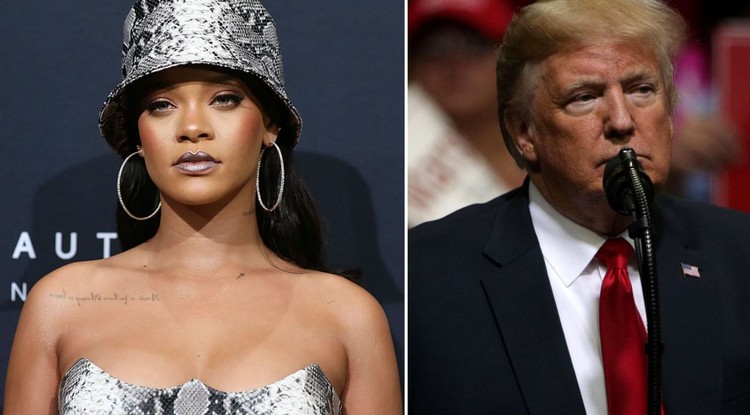 Letiltatta dalait Rihanna Trump rendezvényeiről.