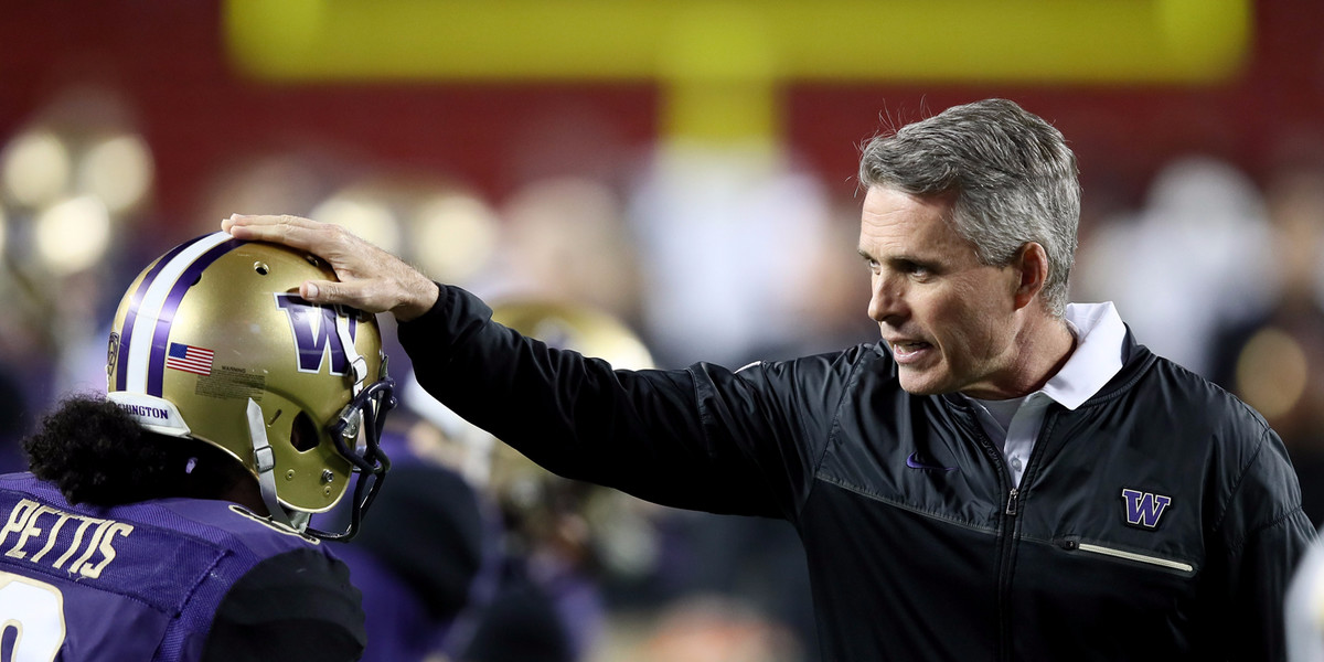 Washington head coach Chris Petersen had to explain what a fullback was to his defense as they prepped for next opponent