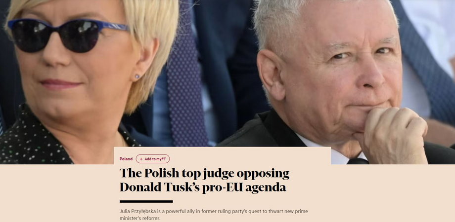 Artykuł o polskim Trybunale Konstytucyjnym w "Financial Times"