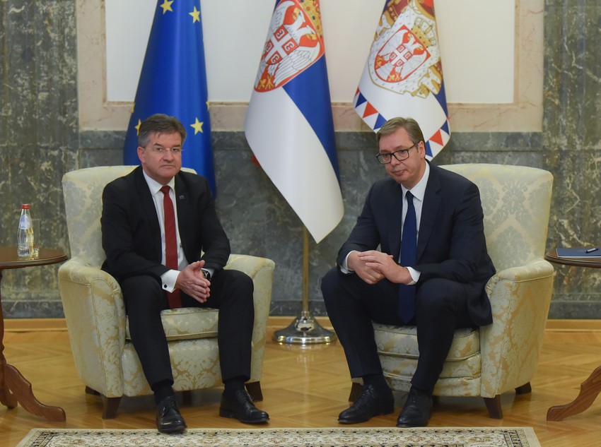Aleksandar Vučić i Miroslav Lajčak