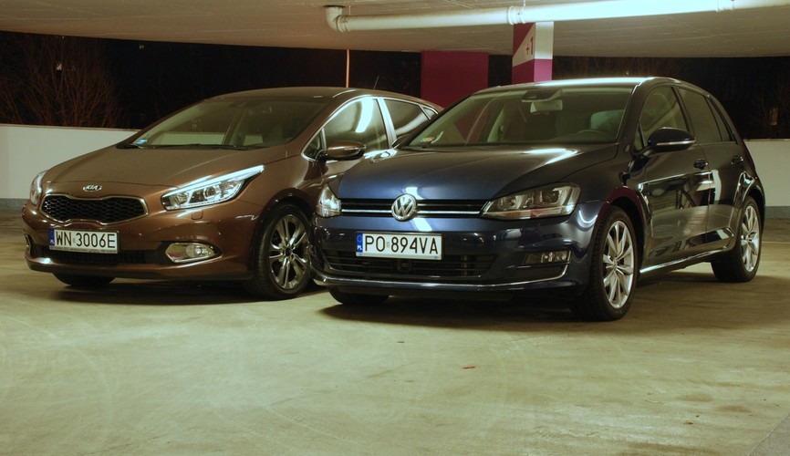 Volkswagen golf i kia cee'd
