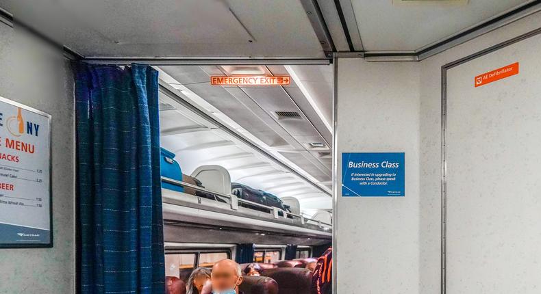 Business Insider's reporter booked a business-class ticket for a 10-hour trip on an Amtrak train.Joey Hadden/Business Insider