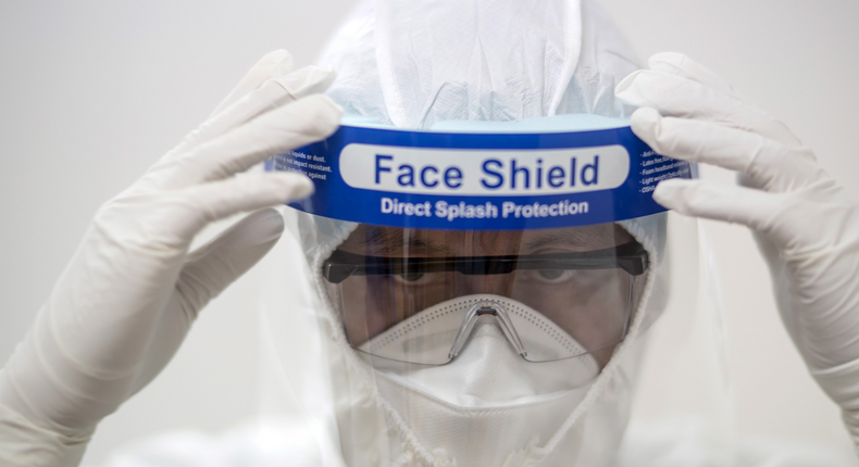 medical face shield infectious disease coronavirus