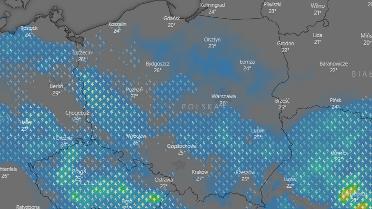 Prognoza pogody w Polsce. Sobota ciepła, choć z burzami