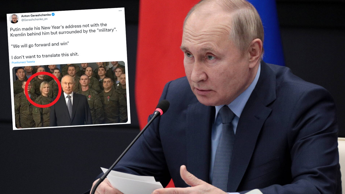Władimir Putin wygłosił orędzie. Uwagę zwraca blondynka. Wygląda znajomo