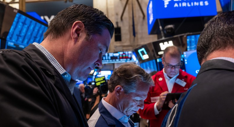 Traders at the New York Stock ExchangeSpencer Platt/Getty Images