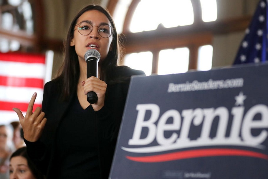 Alexandria Ocasio-Cortez w trakcie kampanii senatora Berniego Sandersa, 26.01.2020, Perry, Iowa 