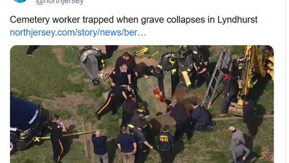 Szörnyű baleset: élve temette be a gödör a sírásót egy temetőben