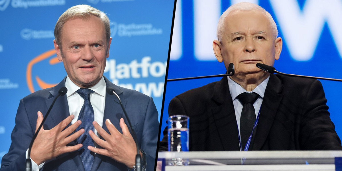 Tusk i Kaczyński zaplanowali wiece na tę samą godzinę.