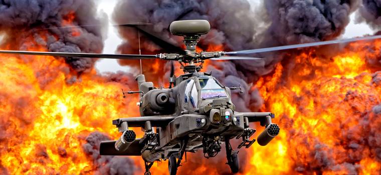 Efektowny przylot śmigłowca Apache na MSPO 2022. "Najlepszy na świecie"