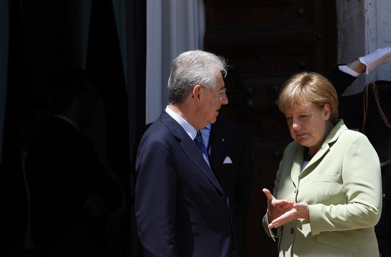 Mario Monti i Angela Merkel