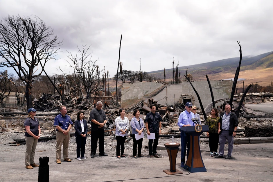 Poseta Džoa Bajdena Lahajni na ostrvu Maui, Havaji, nakon katastrofalnih požara