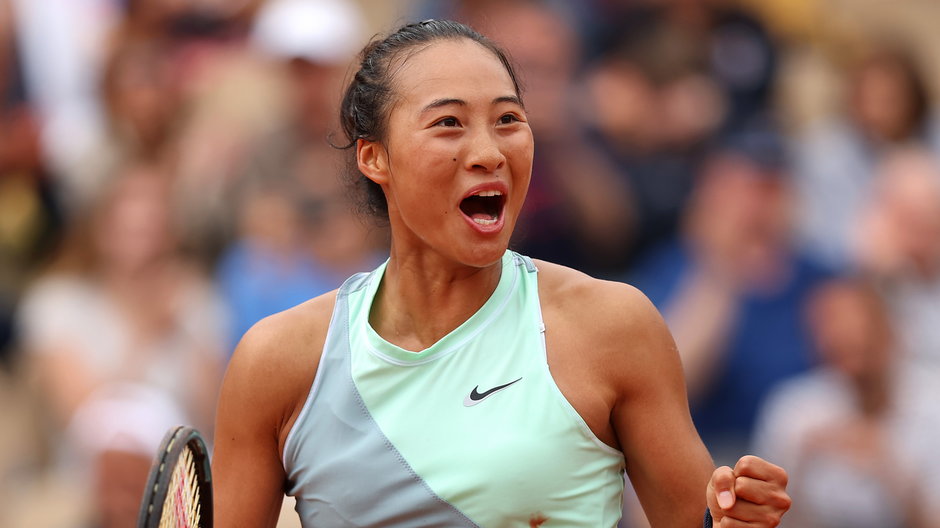Qinwen Zheng w trakcie tegorocznego Rolanda Garrosa