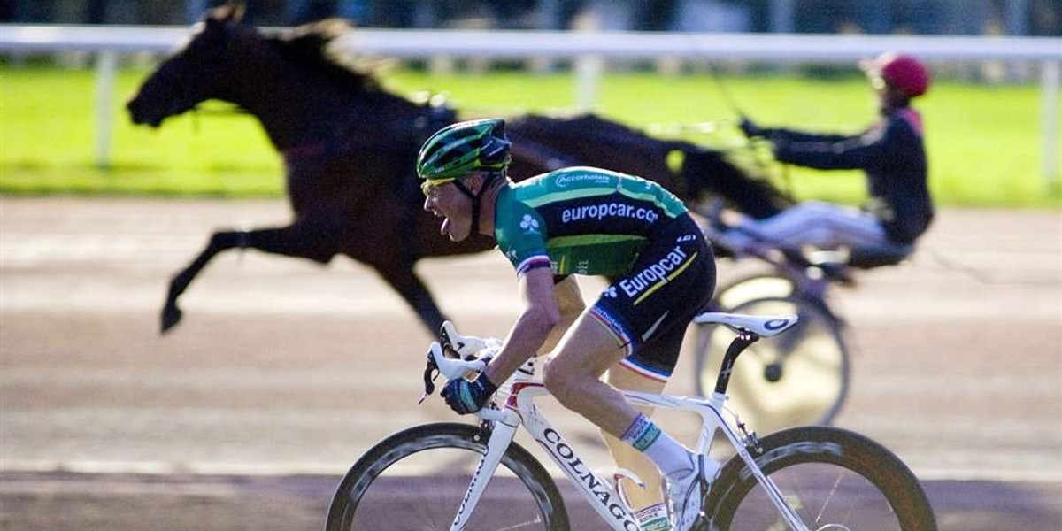 Thomas Voeckler przegrał wyścig z koniem