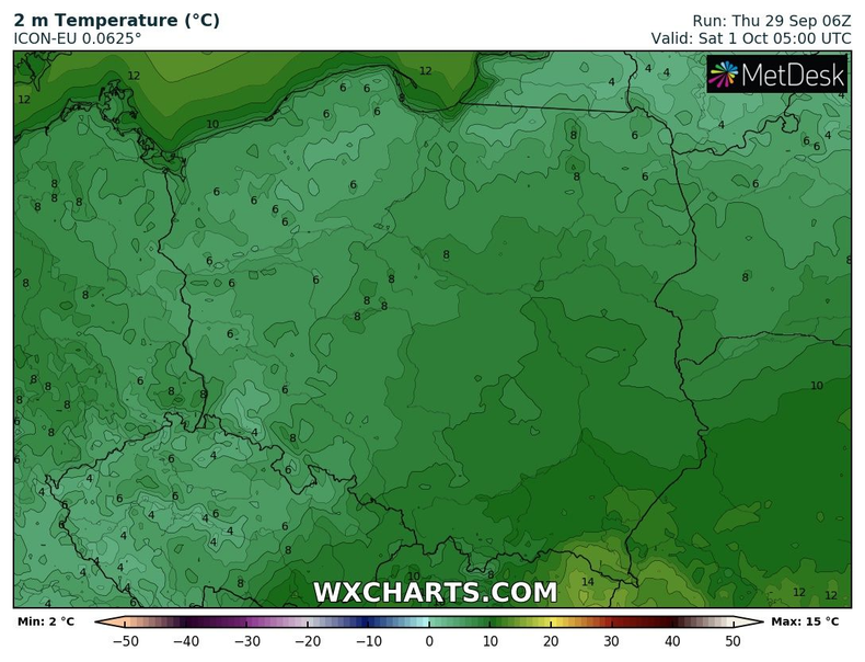 Nad ranem na termometrach zobaczymy umiarkowane wartości