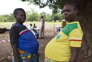 pregnant women at MSF mobile clinic in CAR