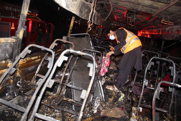 Pożar autokaru w Pakistanie