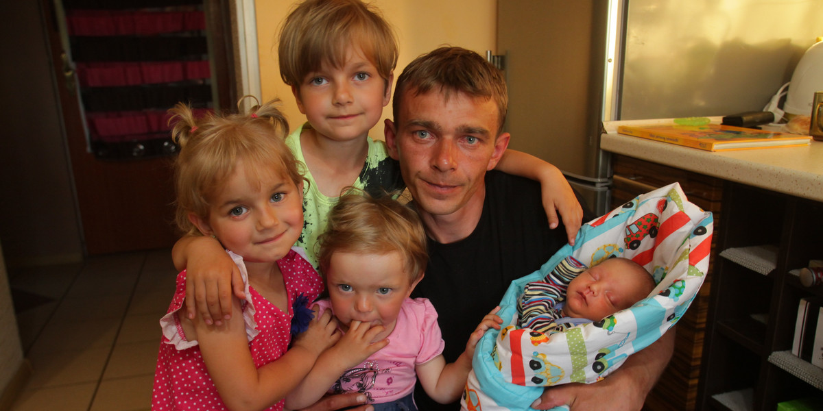 Mariusz Szymczyk z dziećmi