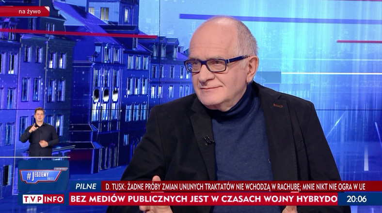 Krzysztof Czabański w TVP Info