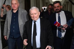 Joachim Brudziński, Jarosław Kaczyński i Krzysztof Sobolewski