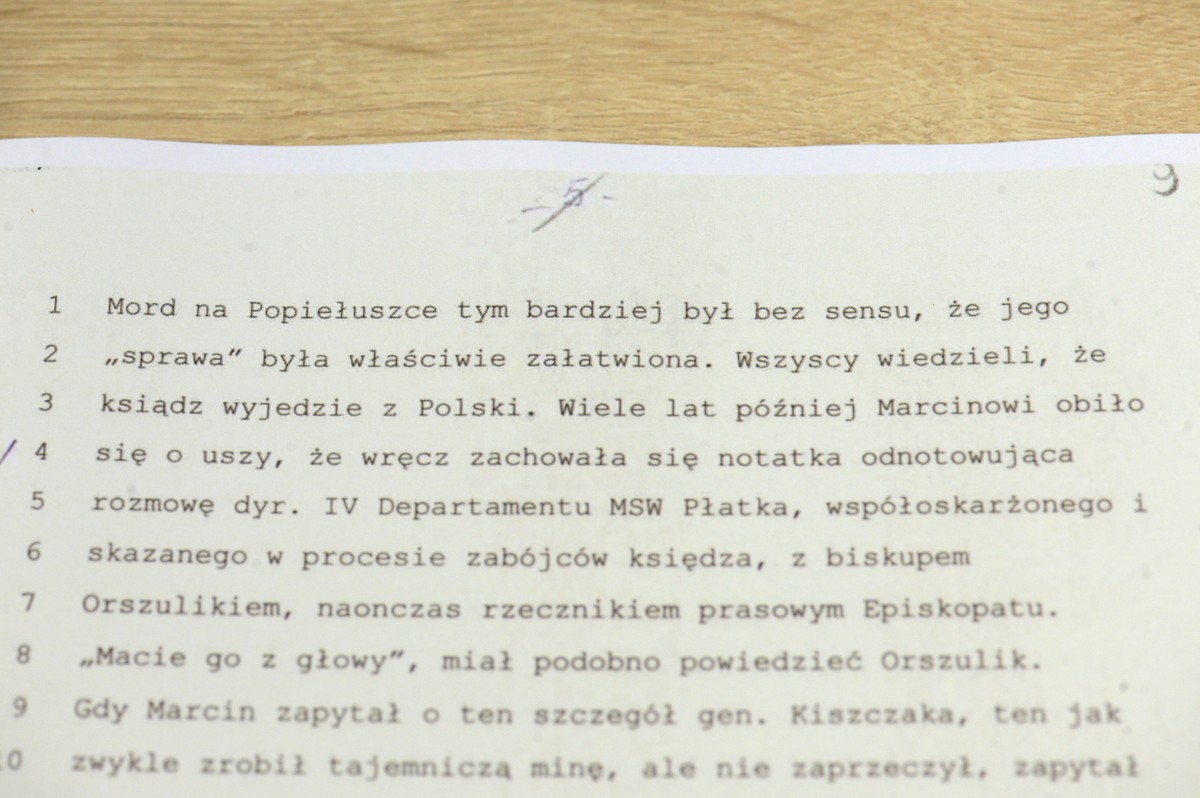Dokument dot. ks. Popiełuszki. Zbiory udostępnił IPN