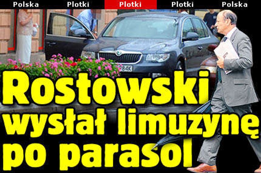 Rostowski wysłał limuzynę po parasol