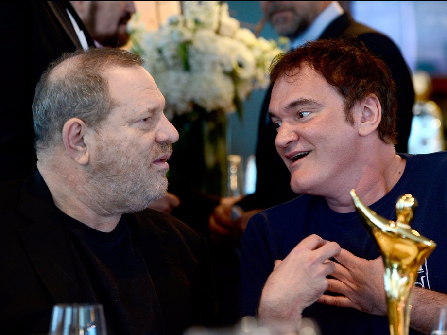 (L-R) Harvey Weinstein and Quentin Tarantino.