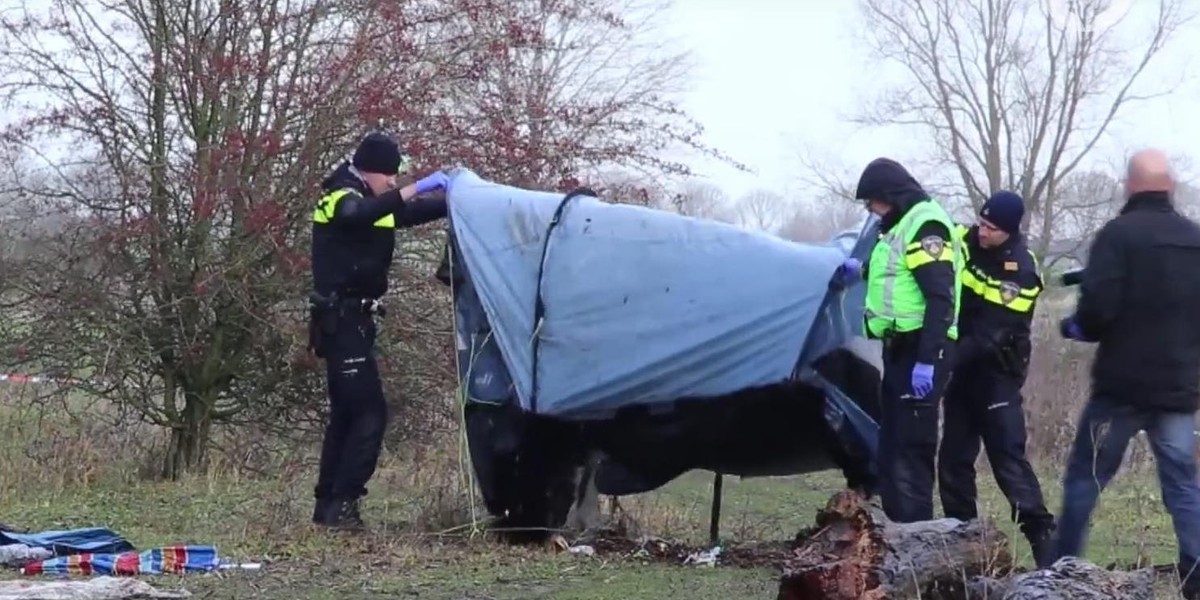 Młody Polak koczował w namiocie w Holandii. Doszło do dramatu