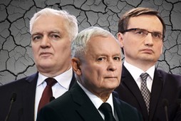 Jarosław Kaczyński, Jarosław Gowin i Zbigniew Ziobro. Stosunki w koalicji są bardzo napięte