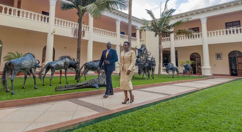 President William Ruto with First Lady Rachel Ruto at State House Nairobi on September 29, 2022