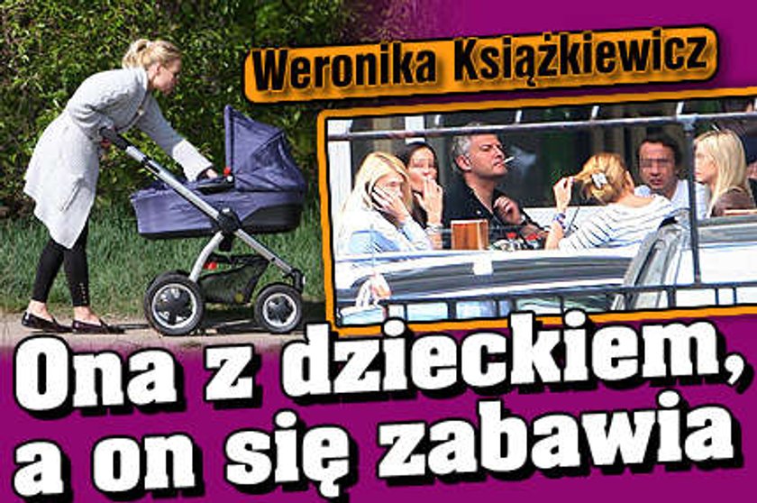 Książkiewicz z dzieckiem, a Latek się bawi