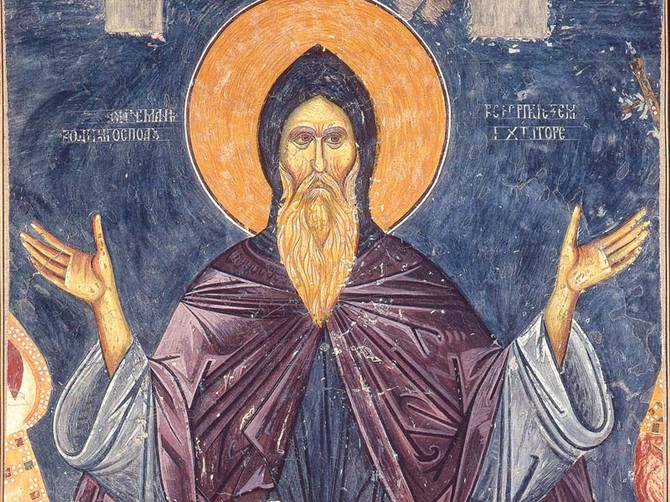 Veliki župan Stefan Nemanja kao Sveti Simeon Mirotočivi