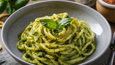 Pyszny obiad na czwartek. Podajemy przepis, Ty gotujesz.  Makaron z pesto i kurczakiem