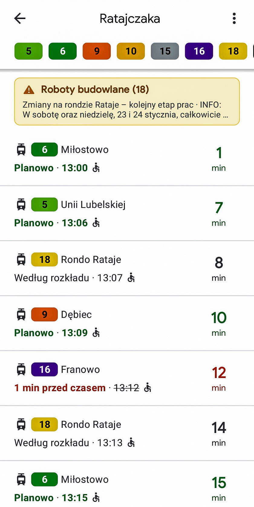 Można sprawdzić dokładne położenie tramwaju