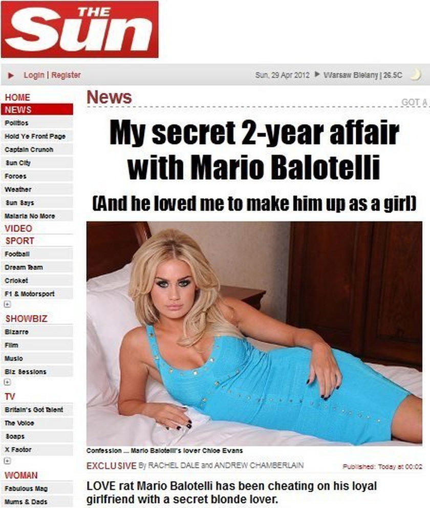 Mario Balotelli znalazł sobie kochankę