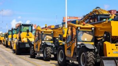 Cross Section of $200m Kano-Maradi Rail Project Equipment being handled by Ports & Cargo Handling Services Ltd., a subsidiary of SIFAX Group. [NAN]