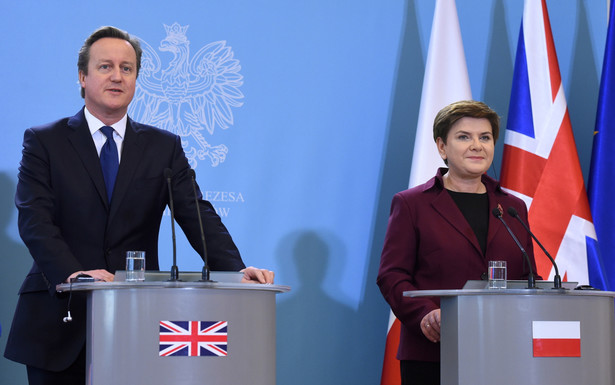 Premier Beata Szydło i premier Wielkiej Brytanii David Cameron